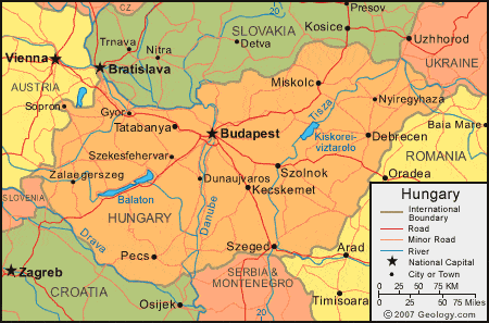 Hungary Map And Satellite Image