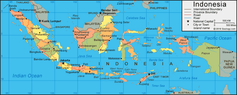 Indonesia On A World Map