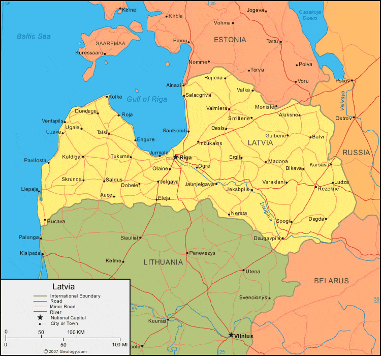 Where Is Latvia Located On The World Map Latvia Map and Satellite Image