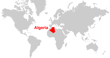 Algeria On World Map Algeria Map and Satellite Image