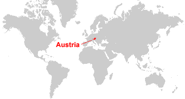 austria location on world map Austria Map And Satellite Image austria location on world map