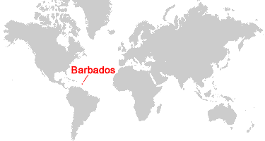 Barbados Map And Satellite Image   Map Of Barbados 