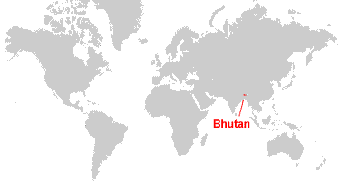 Bhutan Map In World Map Bhutan Map And Satellite Image