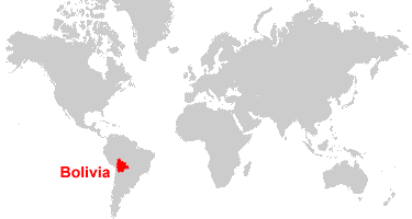 Bolivia On A World Map - Sada Wilona