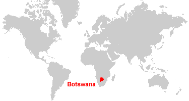 Botswana On World Map Botswana Map and Satellite Image