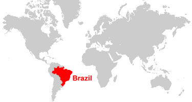 map of South America highlighting brazil, Rio San francisco