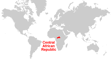 Central African Republic On World Map Central African Republic Map and Satellite Image