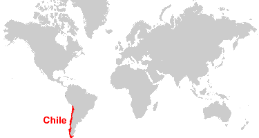 Chile On World Map