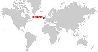 World Map Showing Ireland Ireland Map And Satellite Image