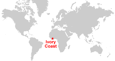 where is the ivory coast located on the world map Cote D Ivoire Map And Satellite Image Map Of Ivory Coast where is the ivory coast located on the world map