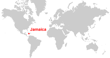Image result for jamaica on a world map
