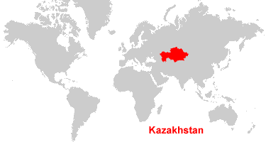 kazakh language map