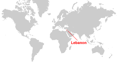 Map Of Lebanon 