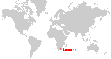 Lesotho On World Map Lesotho Map and Satellite Image