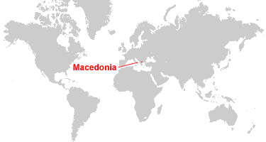 Republic Of North Macedonia Map And Satellite Image   Map Of Macedonia 