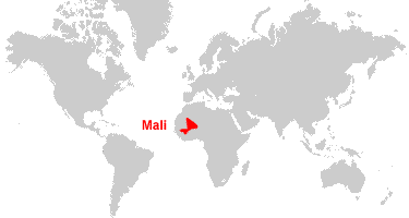 mali on world map Mali Map And Satellite Image mali on world map