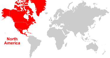 Location Of North America In World Map North America Map and Satellite Image