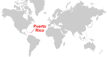 where is puerto rico located on a world map Puerto Rico Map And Satellite Image where is puerto rico located on a world map