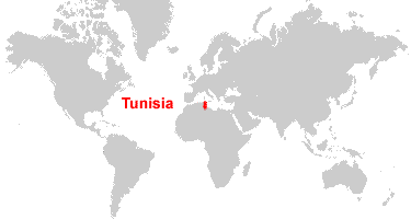 tunisia on world map Tunisia Map And Satellite Image tunisia on world map