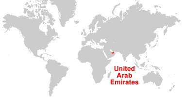 في بصمة إعطاء  UAE: United Arab Emirates Map and Satellite Image