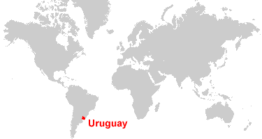 Kort Over Uruguay Og Satellitbillede Minions   Map Of Uruguay 