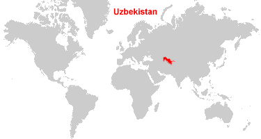 Uzbekistan Map And Satellite Image   Map Of Uzbekistan 