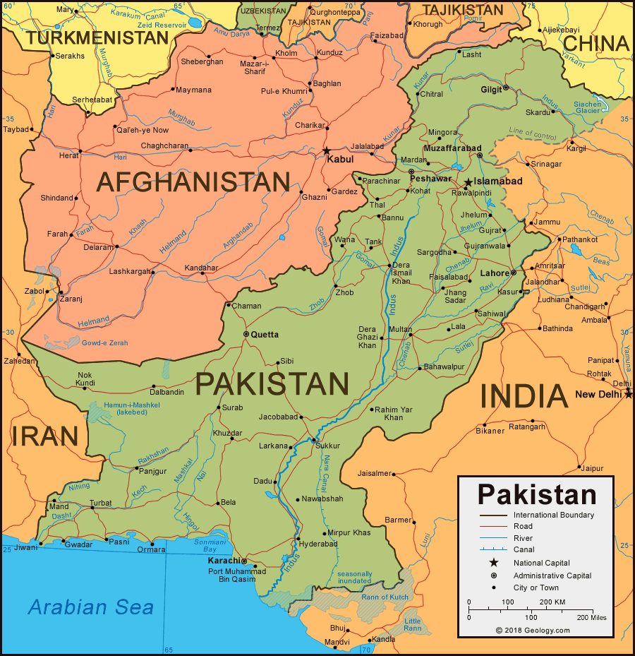 Pakistan Map And Satellite Image