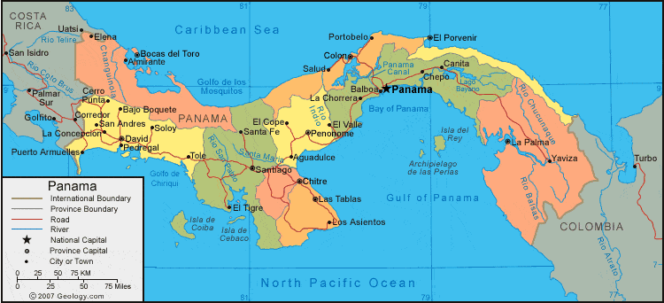 Panama On World Map