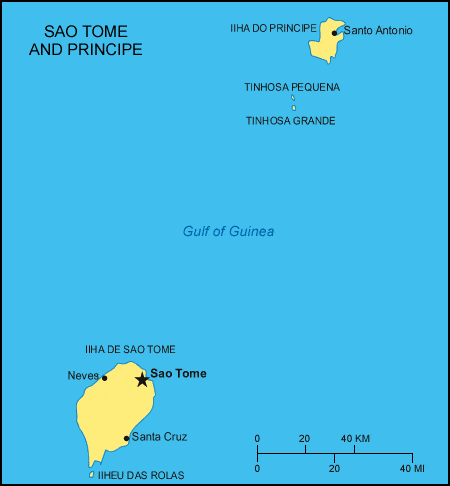 Sao Tome and Principe political map