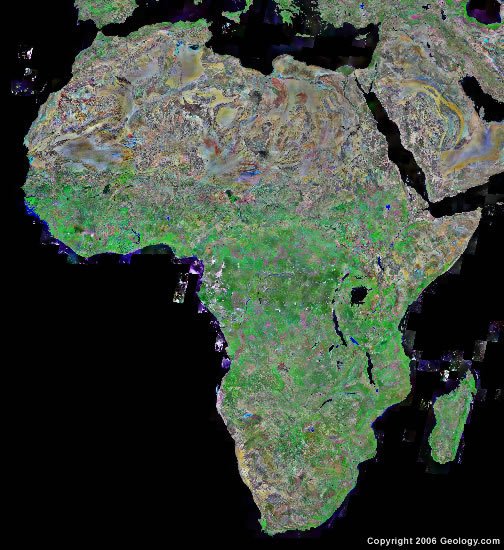 Africa satellite photo