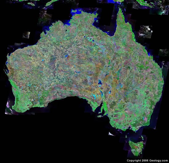 Australia satellite photo