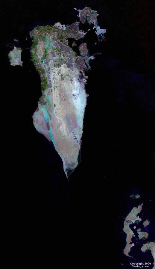 Satellite Image Of Bahrain 