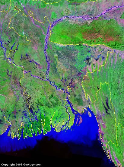 Bangladesh satellite photo