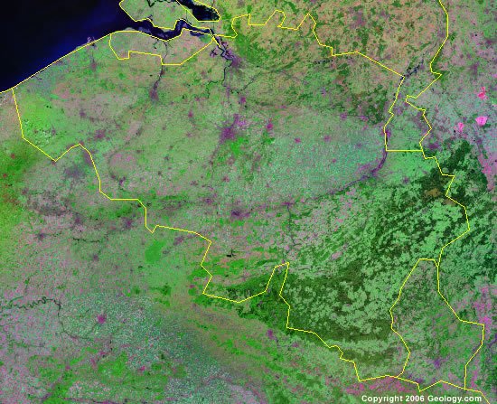 Belgium satellite photo