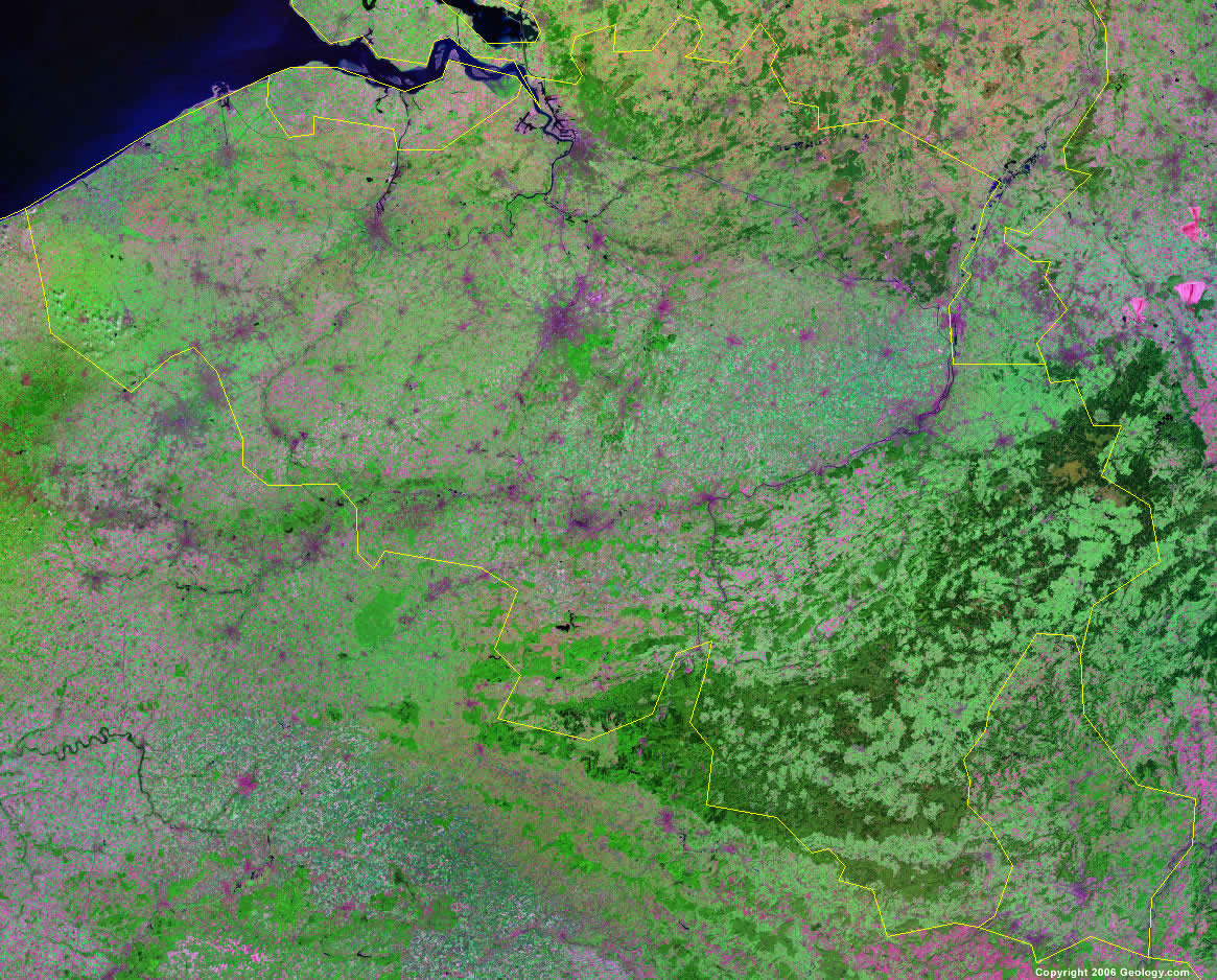 Show Belgium In World Map Belgium Map And Satellite Image