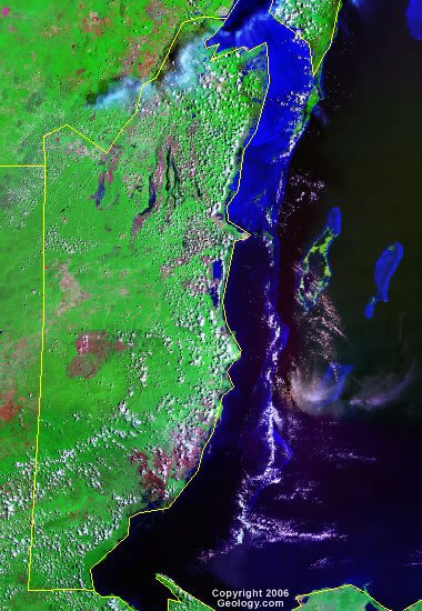 Belize satellite photo