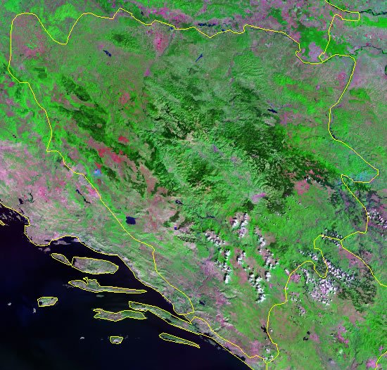 Bosnia and Herzegovina satellite photo