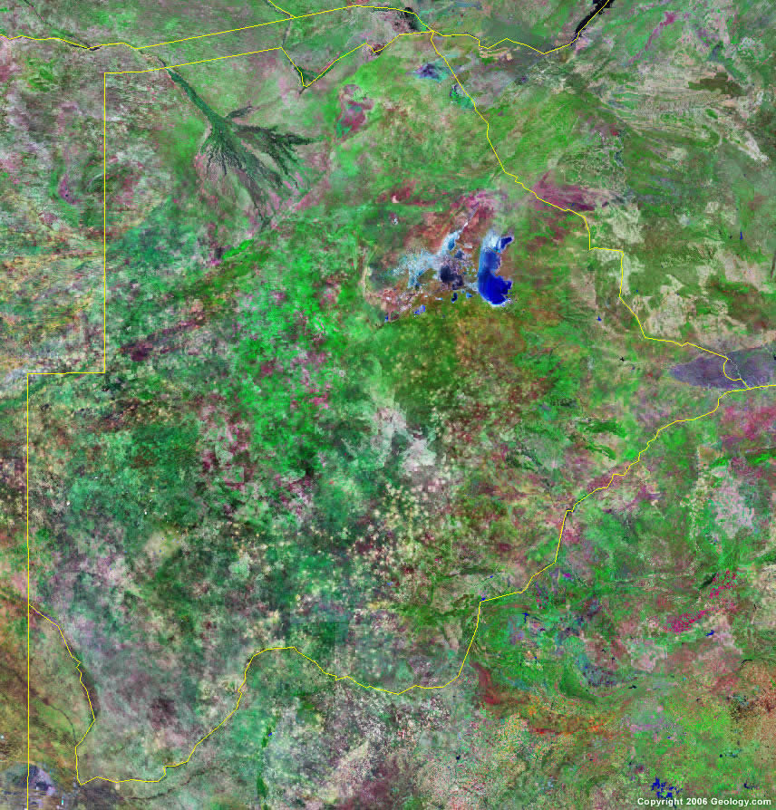 Botswana satellite photo