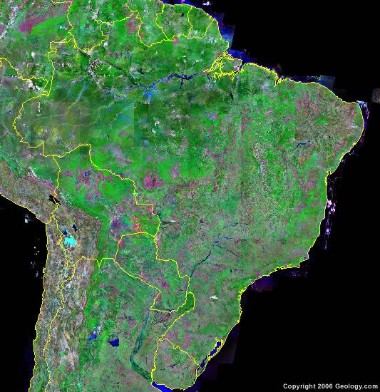 Brazil satellite photo