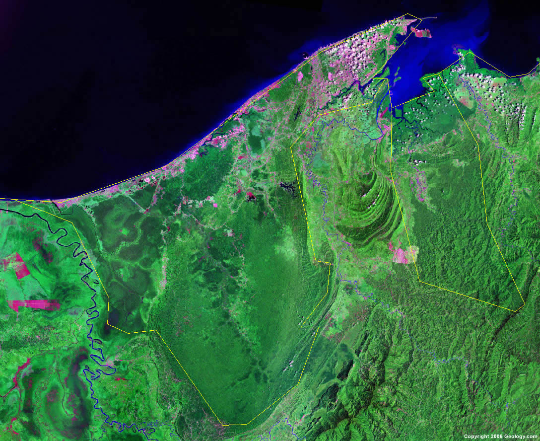 Brunei Map and Satellite Image