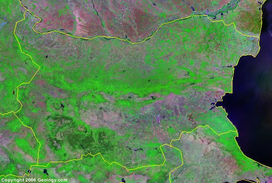 Bulgaria satellite photo