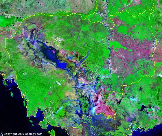 Cambodia satellite photo