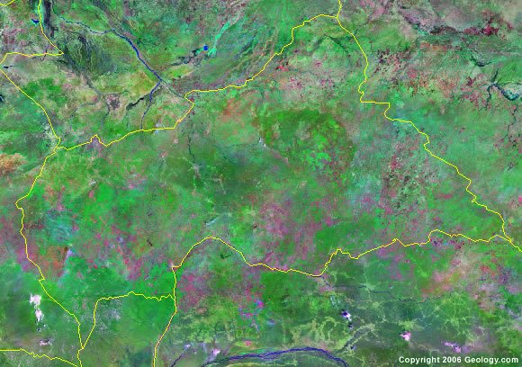 Central African Republic satellite photo