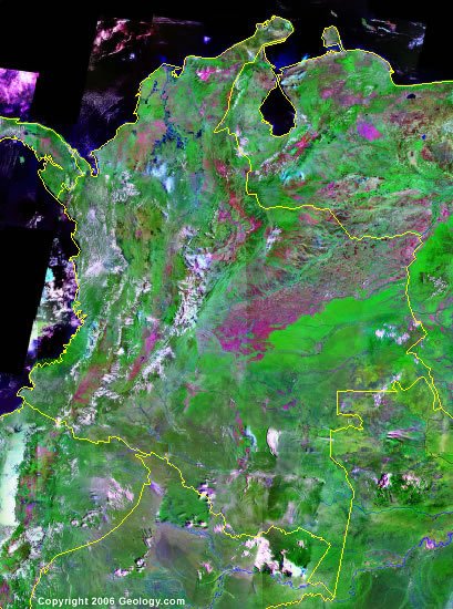 Colombia satellite photo