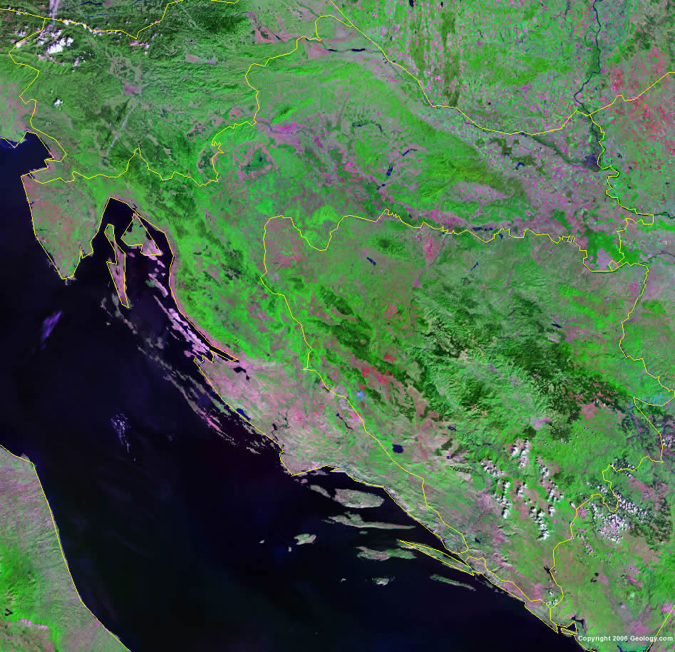 Croatia Map and Satellite Image