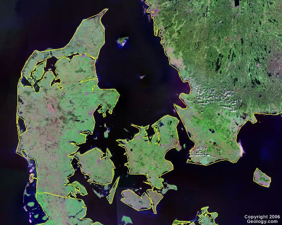 Denmark satellite photo