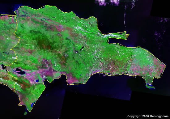Dominican Republic satellite photo