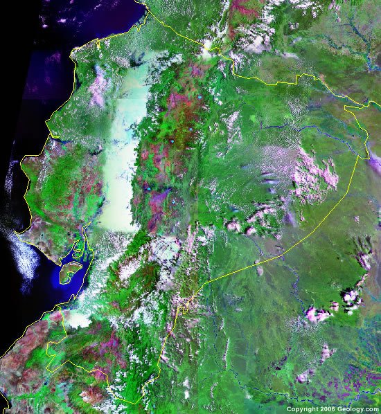 Ecuador satellite photo