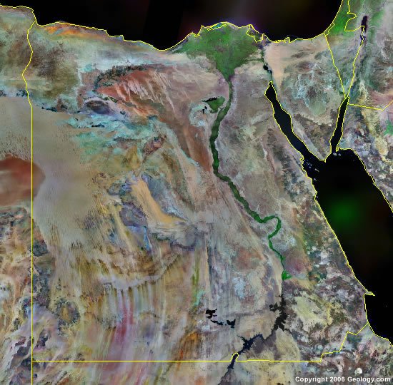satellite image of egypt 550