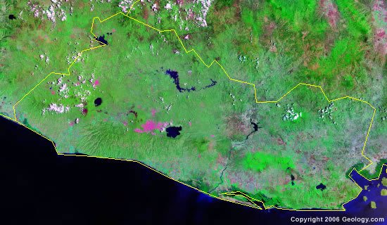 El Salvador satellite photo